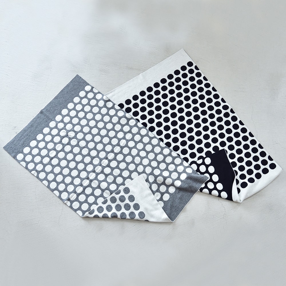 OTA KNIT ファインウール dot ブランケット 