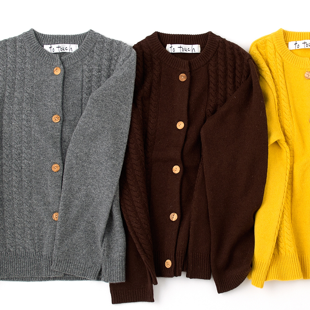 OTA KNIT アンゴラカシミア　ケーブルカーディガン