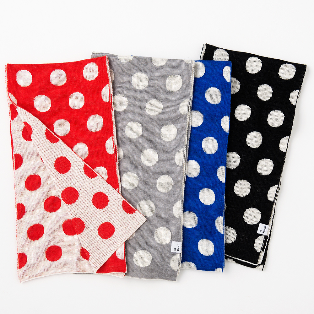 OTA KNIT コットンリネン dotショール